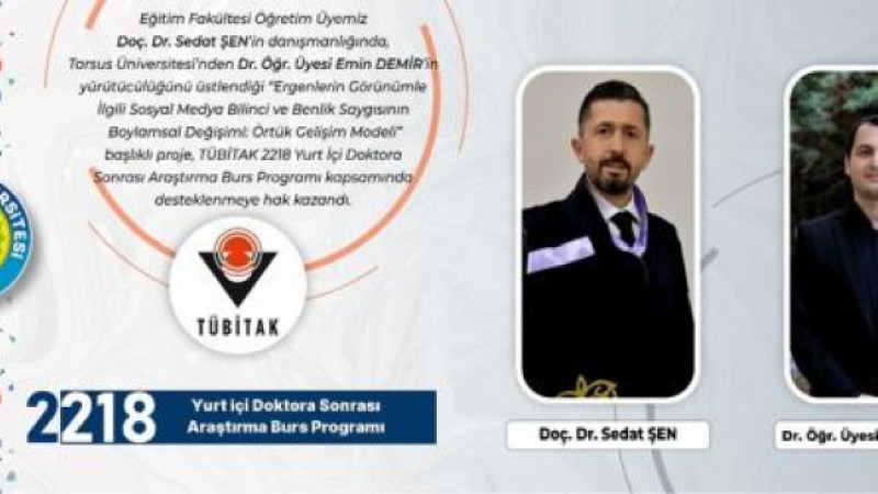 Doç. Dr. Sedat Şen’in Projesi TÜBİTAK Desteği Aldı