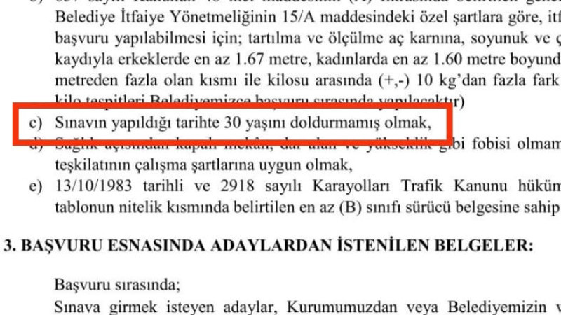 Kurum Alımlarındaki 30-36 Yaş Sınırı Tepki Çekiyor