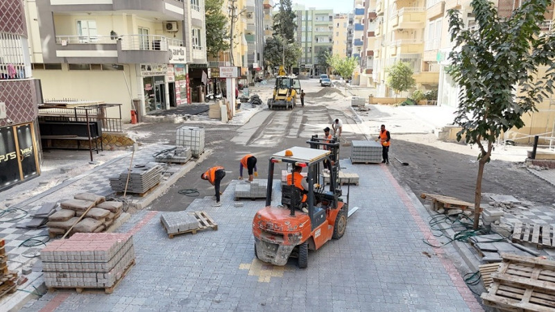 Karaköprü Çankaya Mahallesi’nde Prestij Sokak Çalışmaları Sürüyor