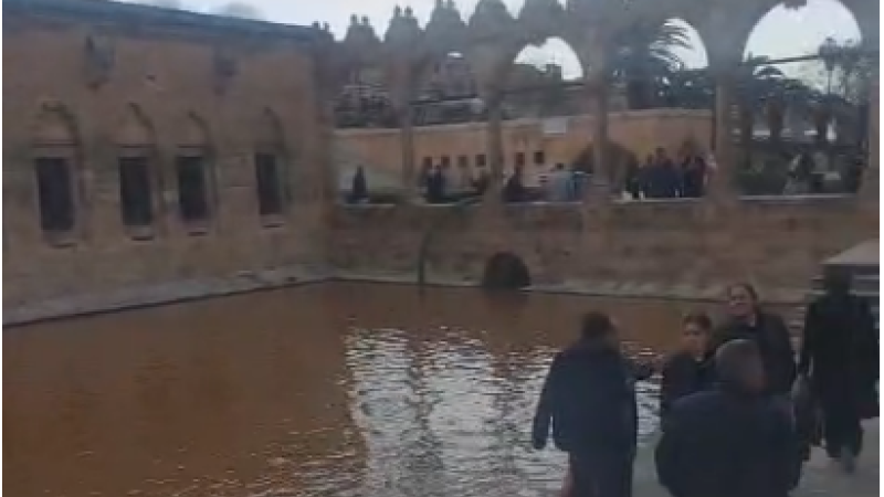 Şanlıurfa’da Sağanak Yağış Balıklıgöl’ü Çamura Buladı