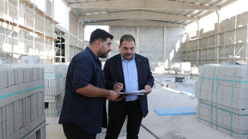  Başkan Canpolat, Açık Okçuluk Tesisi İnşaatında İncelemelerde Bulundu