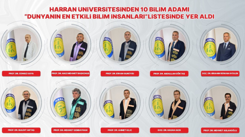 Harran Üniversitesi Bilim Adamları “Dünyanın En Etkili Bilim İnsanları” Listesinde 