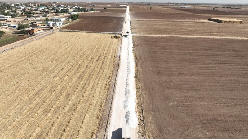 Şanlıurfa Büyükşehir Belediyesi'nden Ceylanpınar Kırsalında Asfalt Çalışmaları