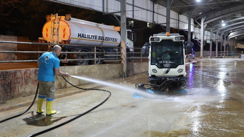 Haliliye'de Kurban Bayramı Sonrası Temizlik Çalışması Yapıldı