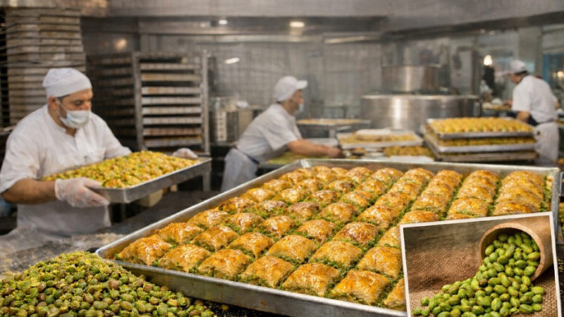 Türkiye’de Ramazan’da Günlük 3 Bin Ton Urfa Fıstıklı Baklava Satışı Bekleniyor