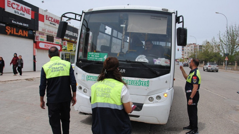 Şanlıurfa'da Toplu Taşıma Araçları Denetlendi