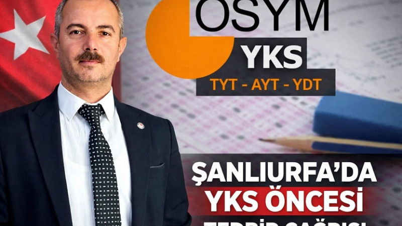Şanlıurfa'da YKS Öncesi Tedbir Çağrısı 