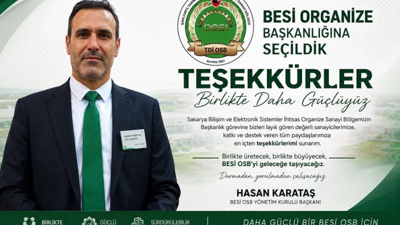 Başkan Karataş, Teşekkür Mesajı Yayınladı