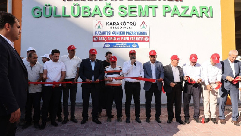 Karaköprü  Güllübağ Mahallesi'nde Kapalı Semt Pazarı Hizmete Açıldı